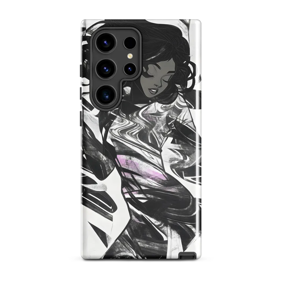Fluid Grace: The Dance of Shadows | Phone Case |  S24 Ultra | Tough Case | Glossy