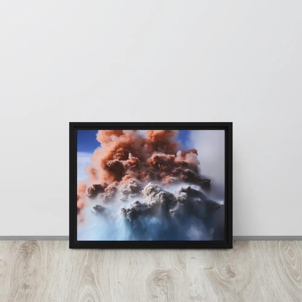 Eruption of Elements | Canvas with Black Frame | 12″×16″