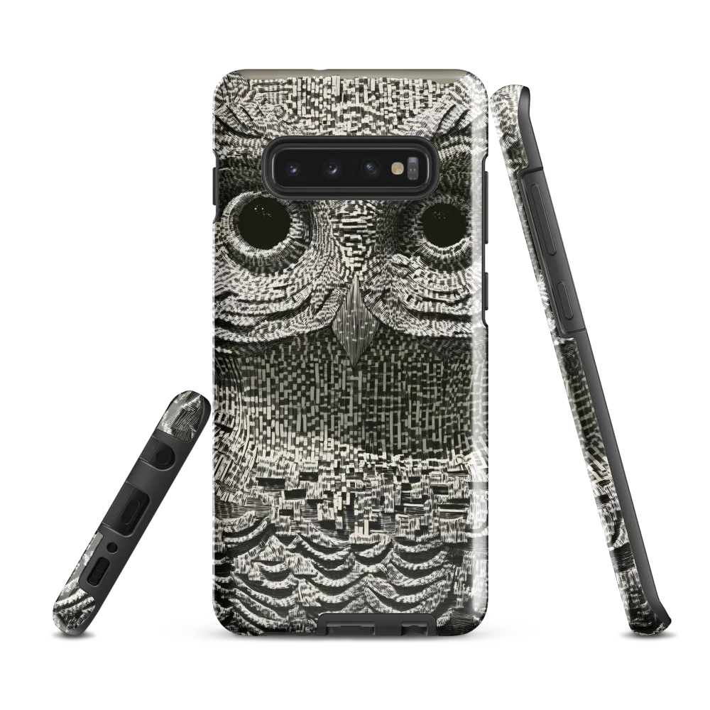 Intricate Owl of Textures | Phone Case |  S10 Plus | Tough Case | Glossy