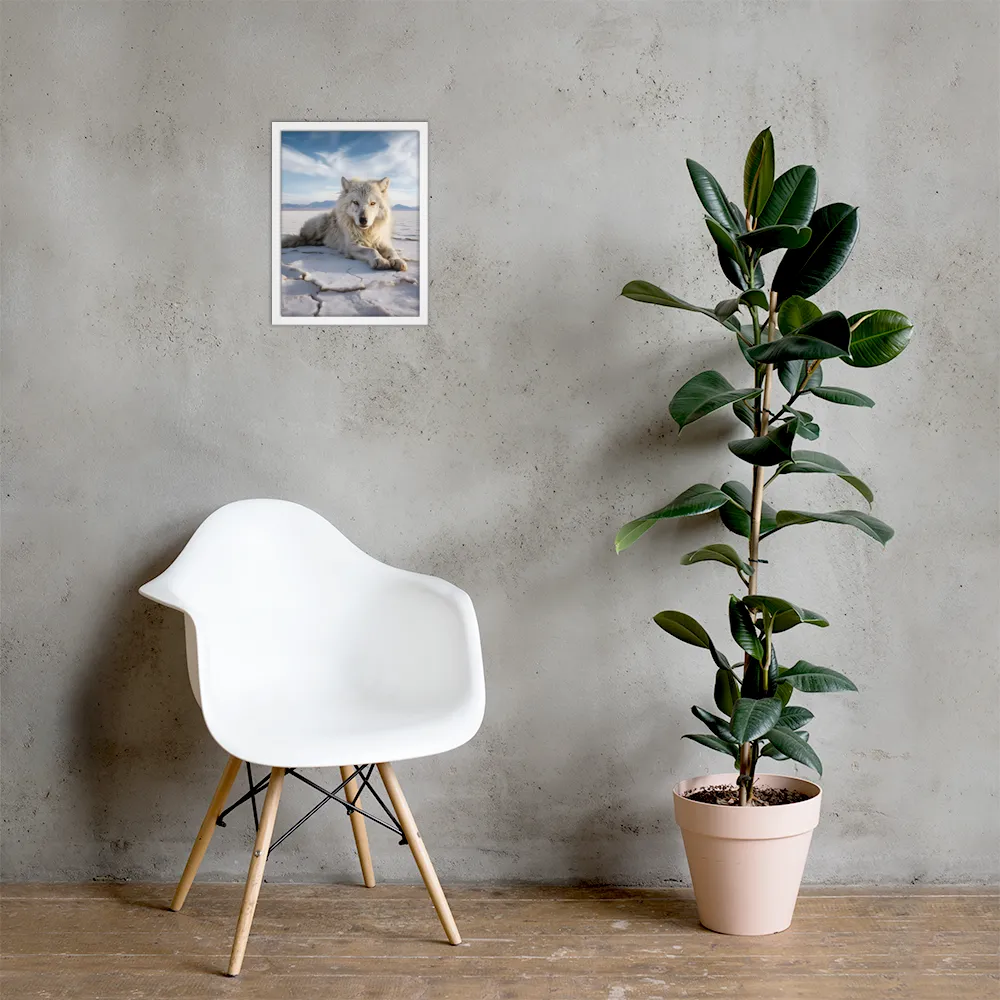 Guardian of the Salt Flats | Poster with White Frame | 12″×16″