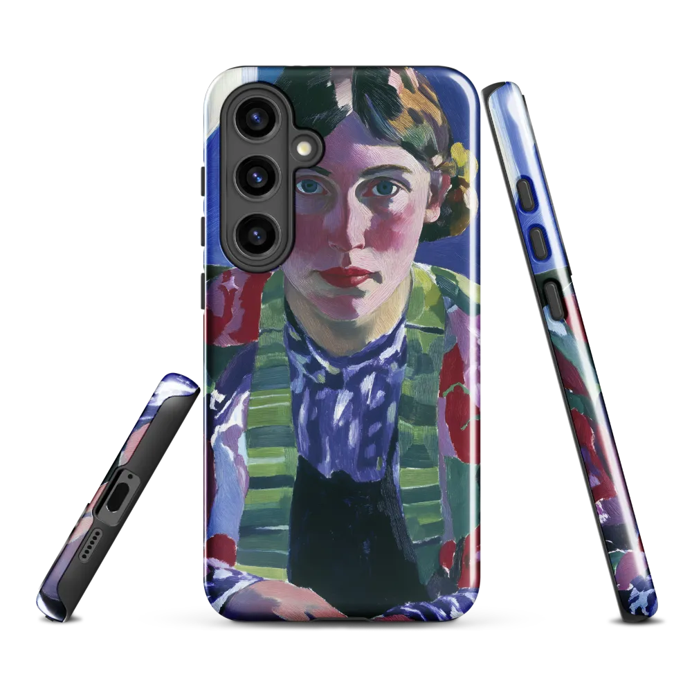 Vibrant Gaze: A Modernist Portrait