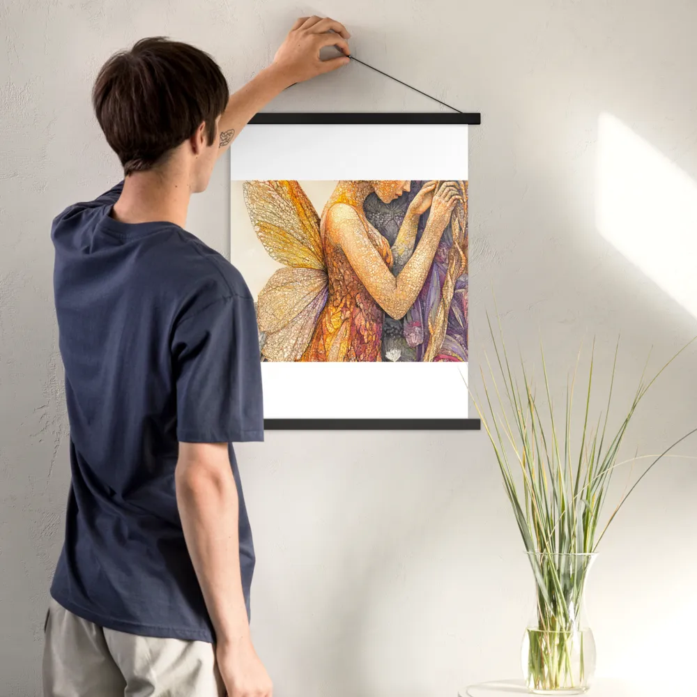 Whispers of the Frosted Meadow | Poster With Black Wood Hanger | 18″×24″