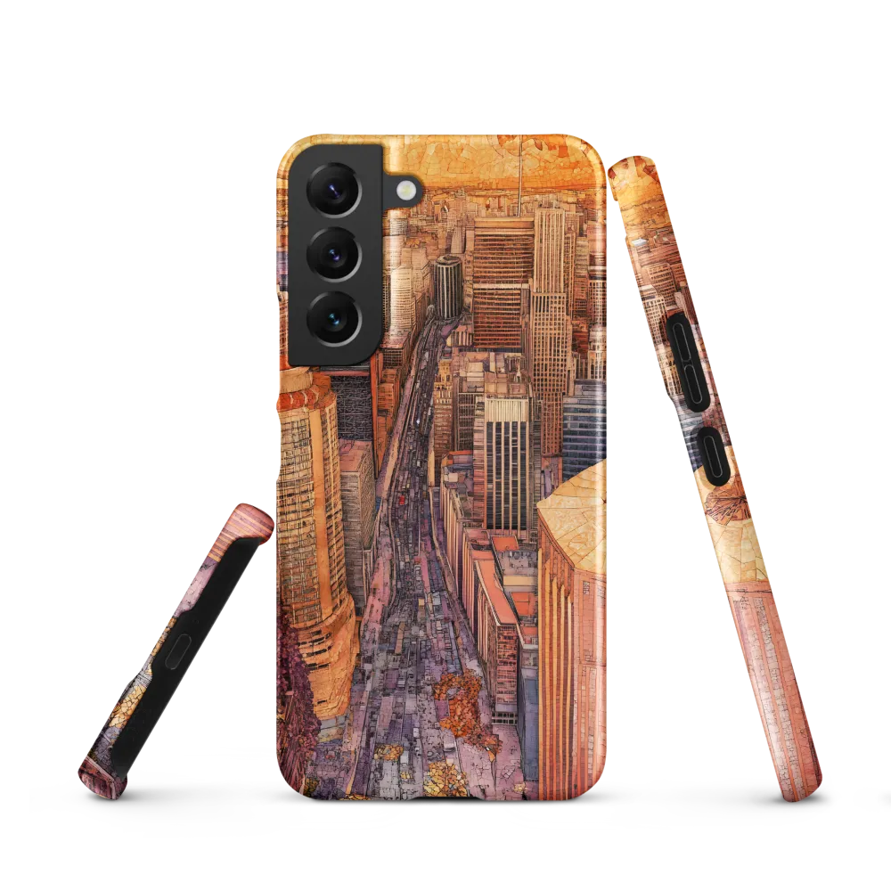 Mosaic Cityscape at Dusk