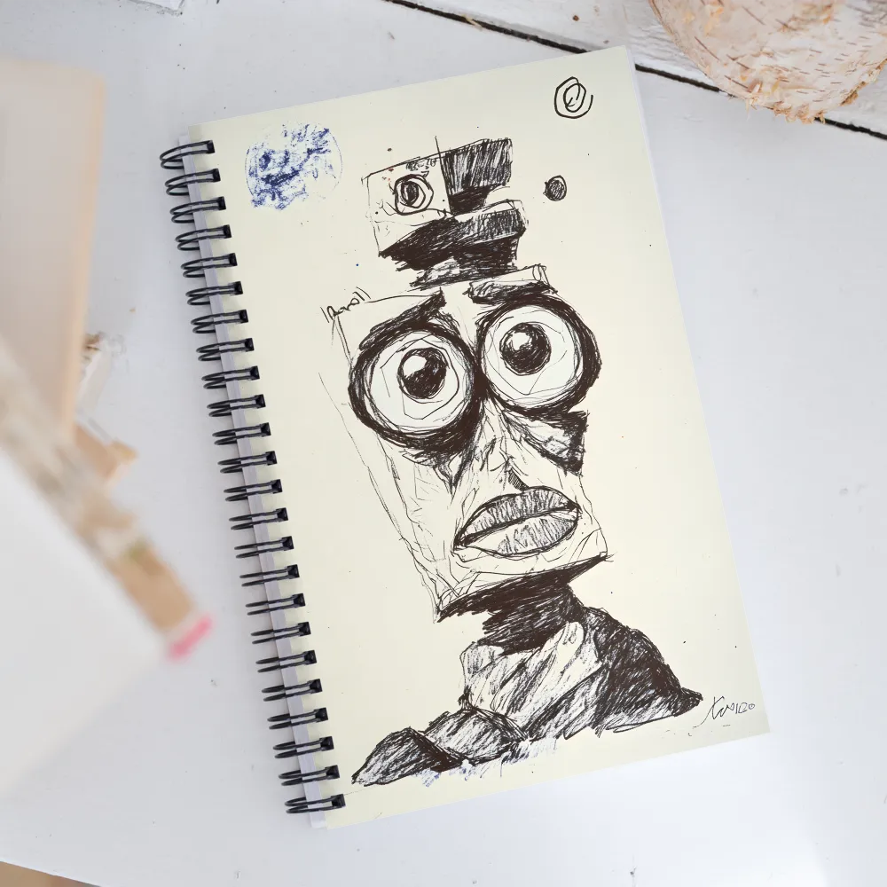 Abstract Surrealist Figure in Cubism | Spiral Notebook