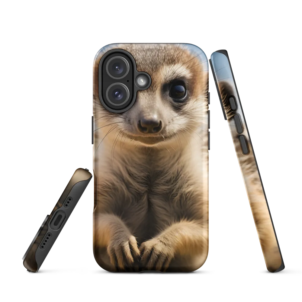 Curious Stance: The Meerkat's Gaze | Phone Case |  16 | Tough Case | Matte