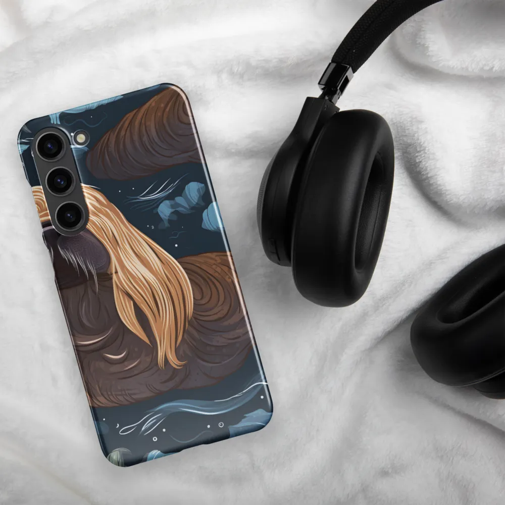 Whimsical Walruses in Deep Blue