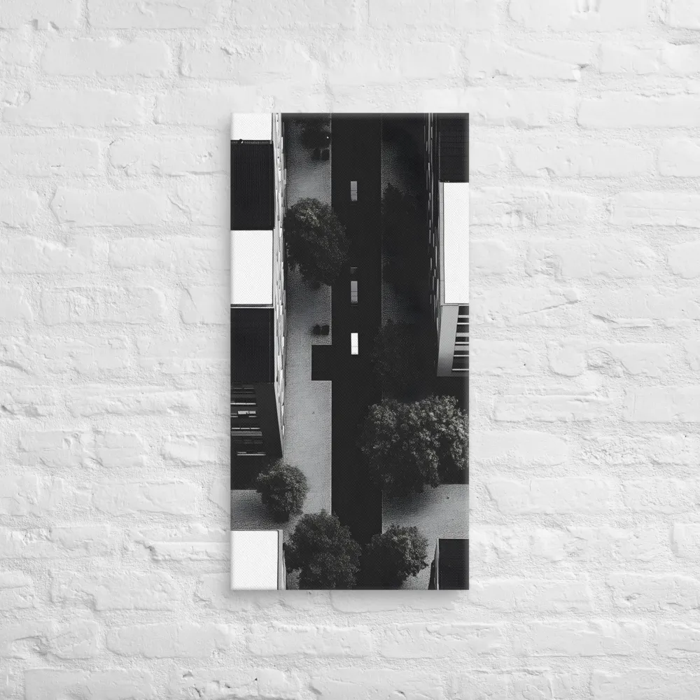 Urban Serenity from Above | Canvas | 16″×32″