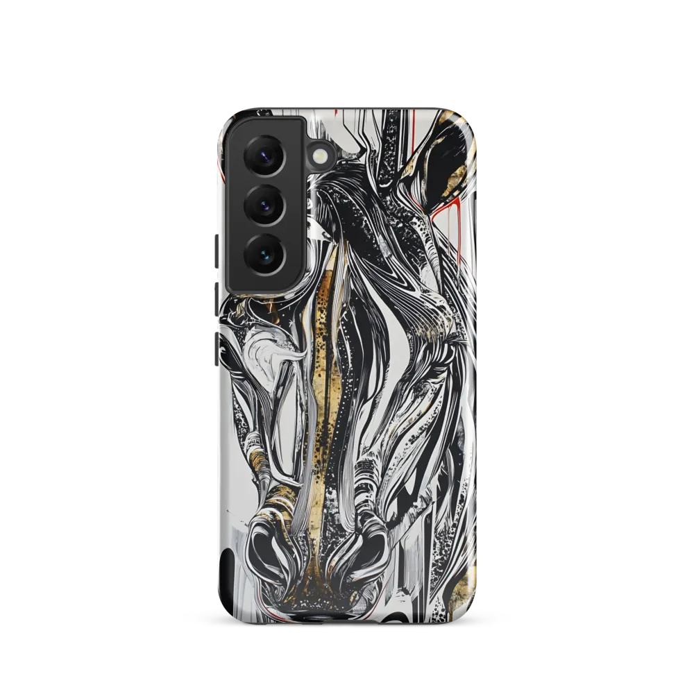 Ethereal Majesty: The Abstract Zebra | Phone Case |  S22 | Tough Case | Glossy