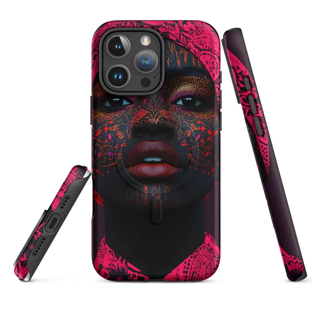 Neon Adornments: A Portrait of Cultural Expression