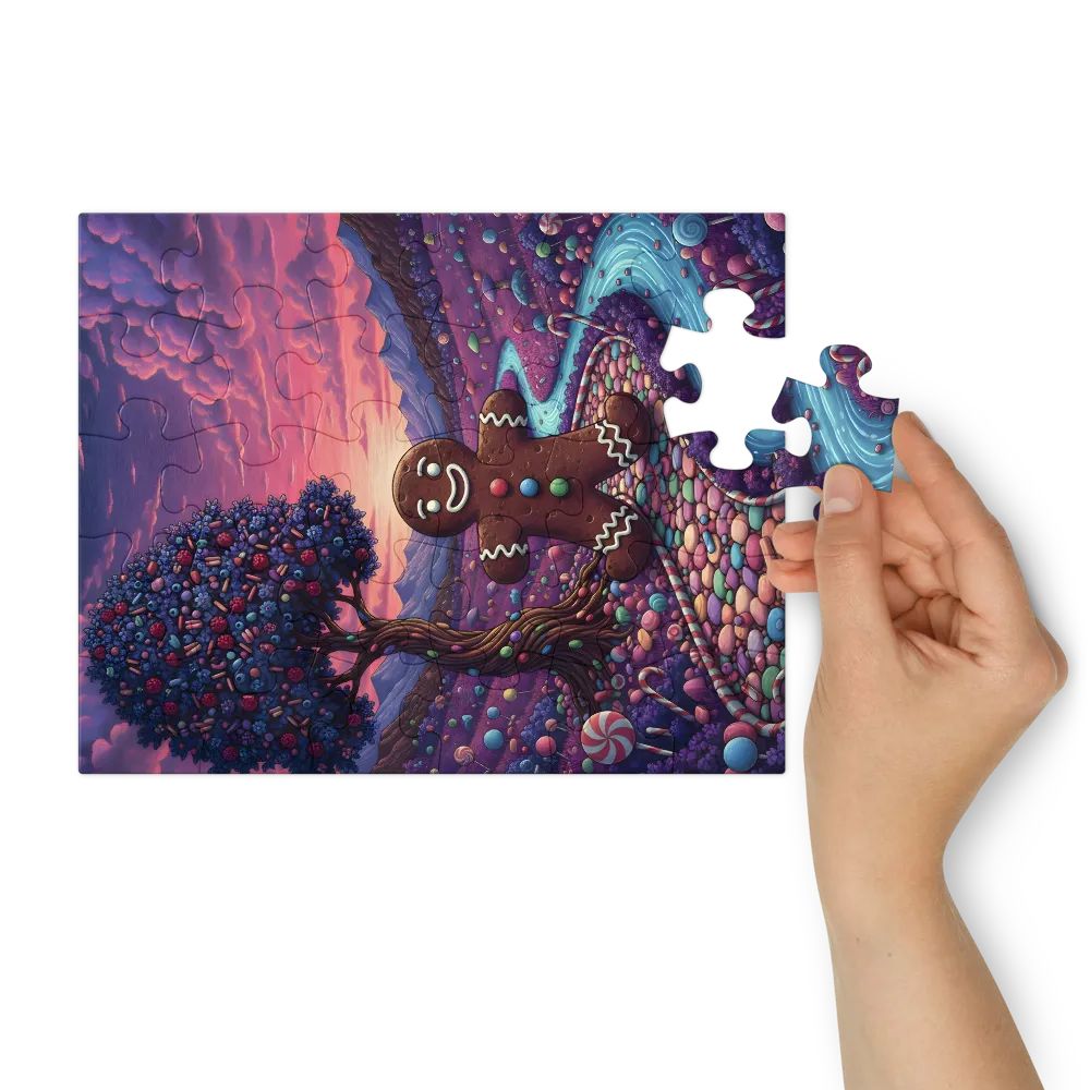 Gingerbread Dreamscape 
 Jigsaw Puzzle in Tin Box