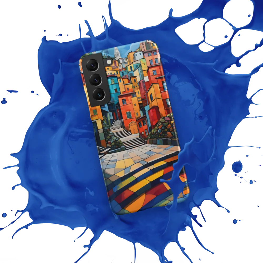 Vibrant Village: A Cubist Journey