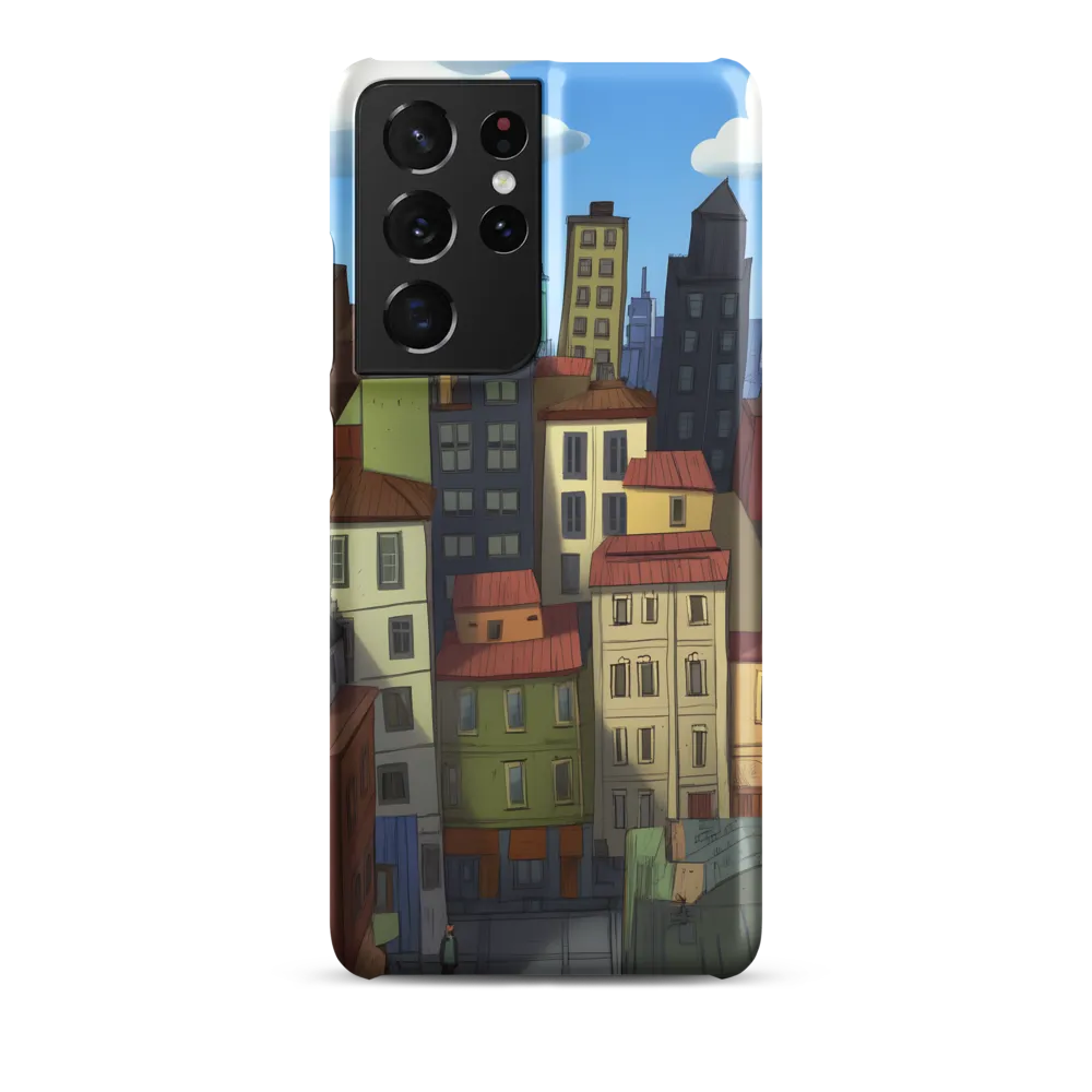 Urban Symphony: A Colorful Cityscape | Phone Case |  S21 Ultra | Snap Case | Matte