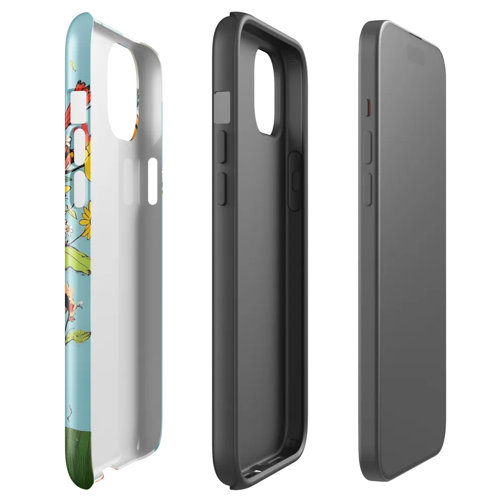 Whimsical Bloom | Phone Case |  15 Plus | Tough Case | Glossy