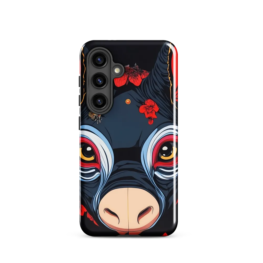 Mystical Bull with Floral Motifs