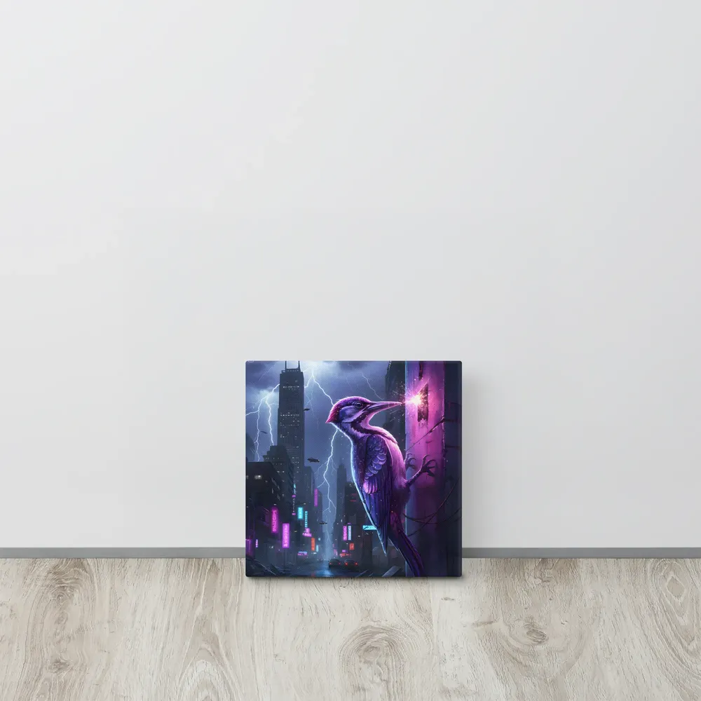 Neon Woodpecker 
 Canvas | 10″x 10″