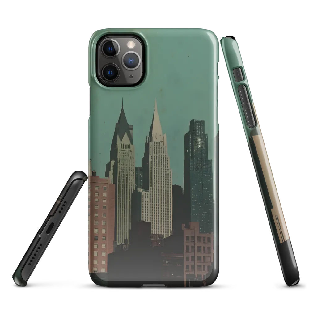 Urban Nostalgia: A Retro Cityscape | Phone Case |  11 Pro Max | Snap Case | Glossy