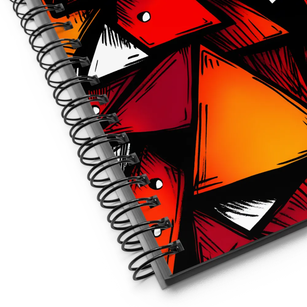 Dynamic Geometry of Red and Orange | Spiral Notebook