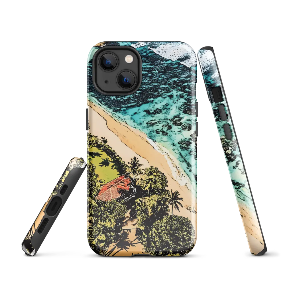 Aerial Serenity: Coastal Escape | Phone Case |  13 | Tough Case | Glossy