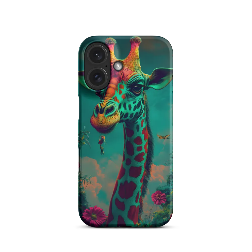 Whimsical Giraffe Among Blossoms