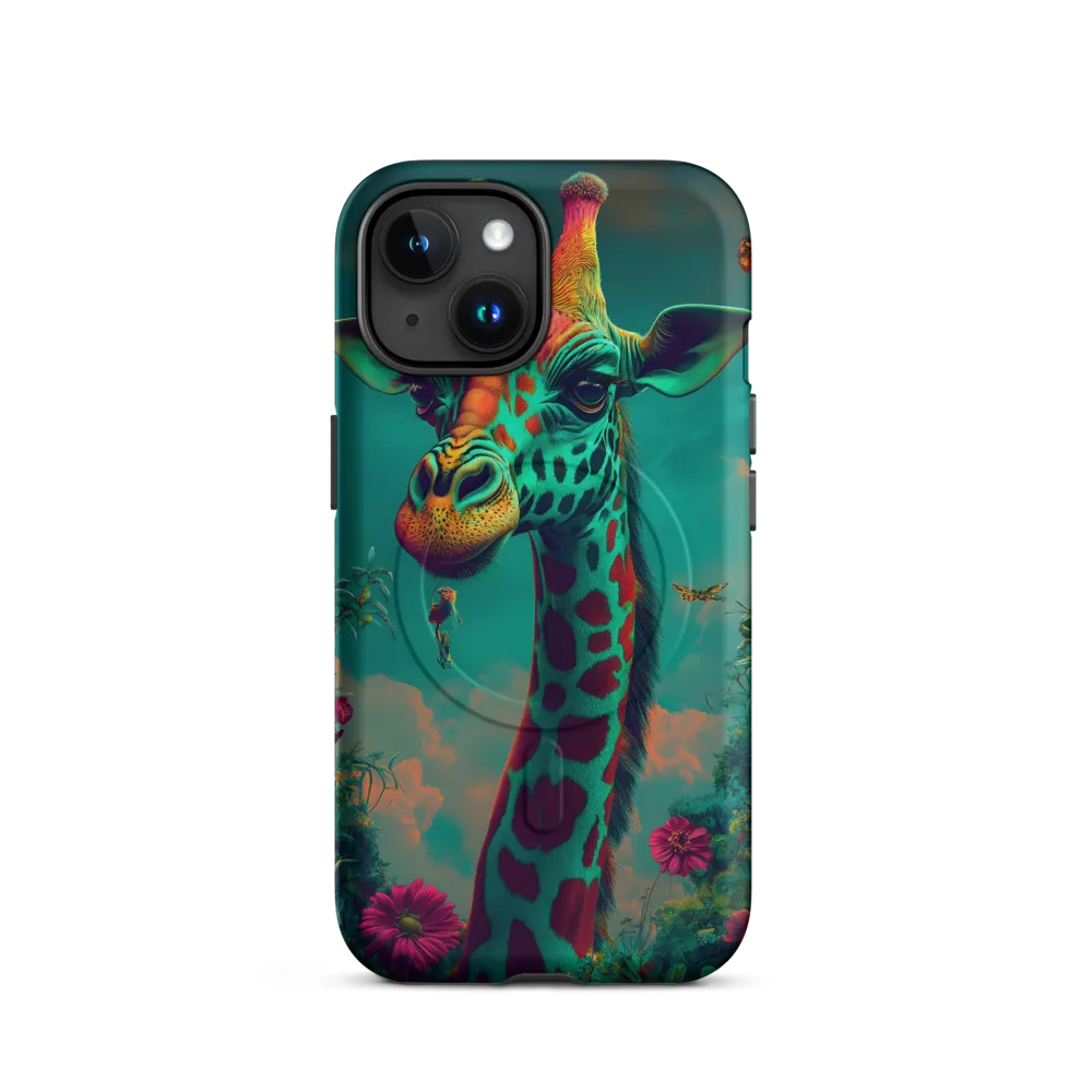 Whimsical Giraffe Among Blossoms