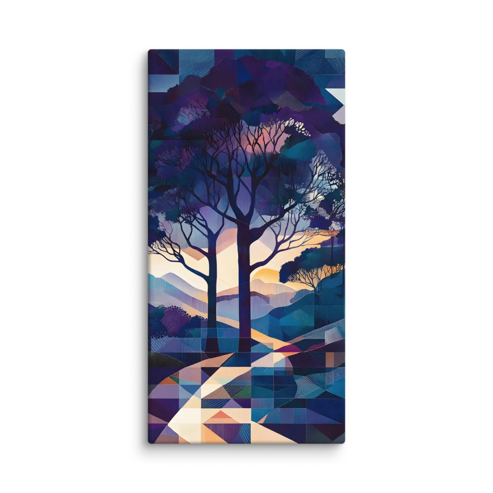 Tranquil Geometry: A Journey Through Color | Canvas | 30″×60″