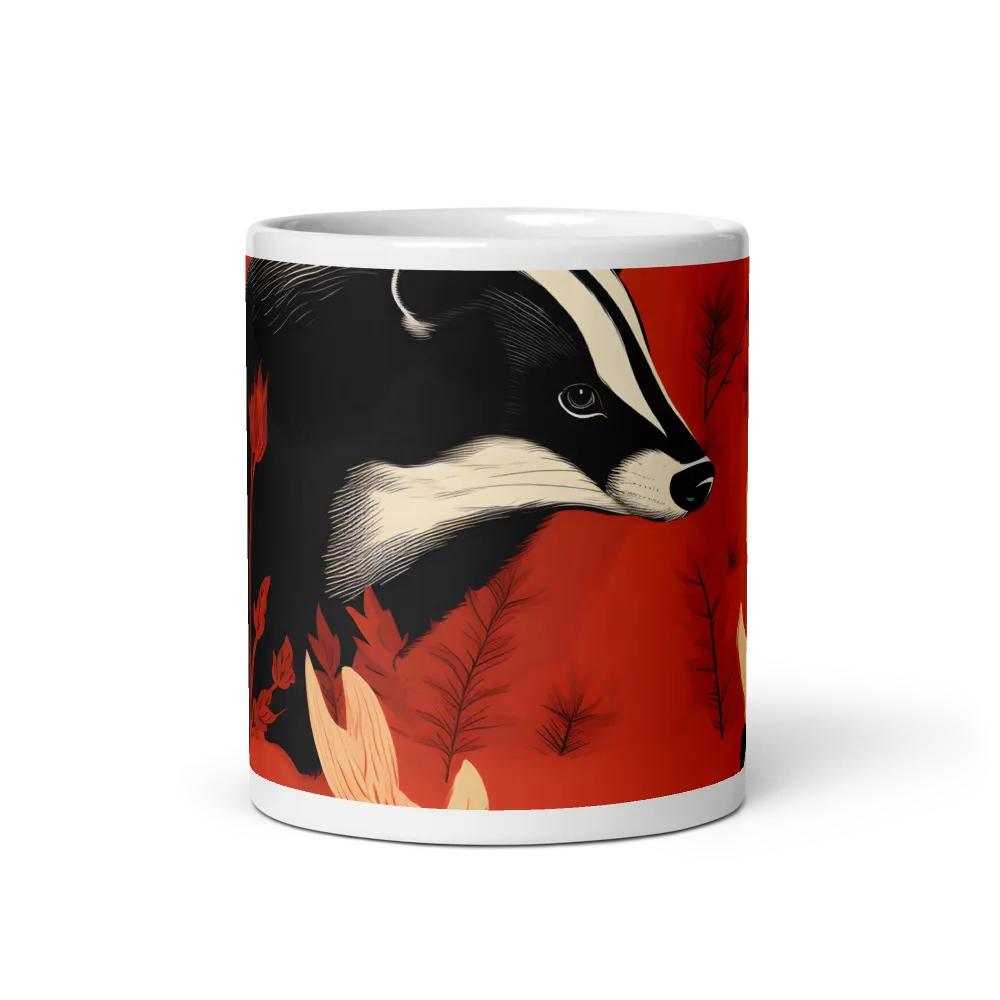 Whimsical Badger Dance | Mug with White inside | 11 oz