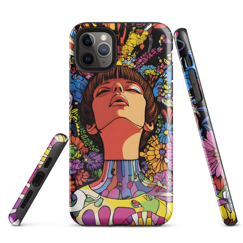 Vibrant Ecstasy: A Psychedelic Portrait | Phone Case |  11 Pro Max | Tough Case | Glossy