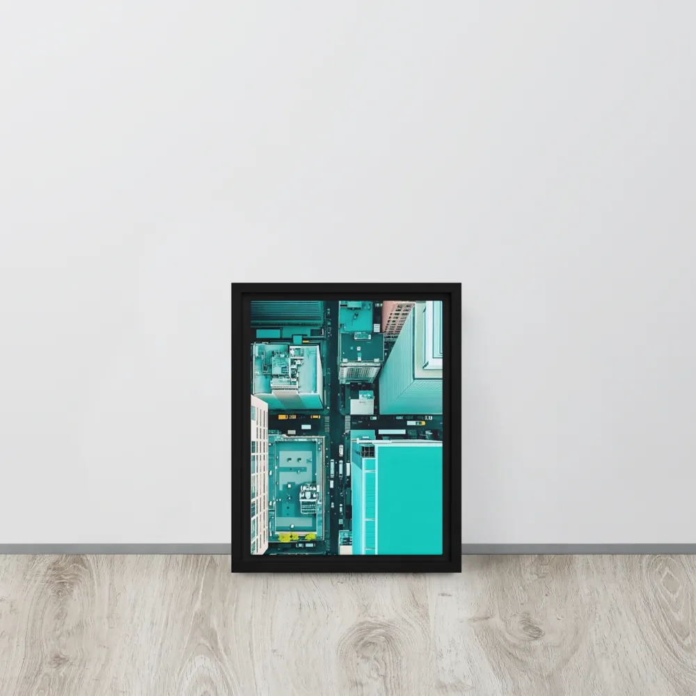 Urban Geometry: Aerial Perspective | Canvas with White Frame | 9″×12″