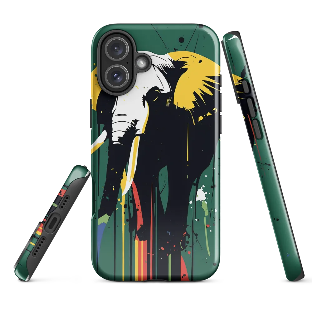 Majestic Minimalism: The Colorful Elephant