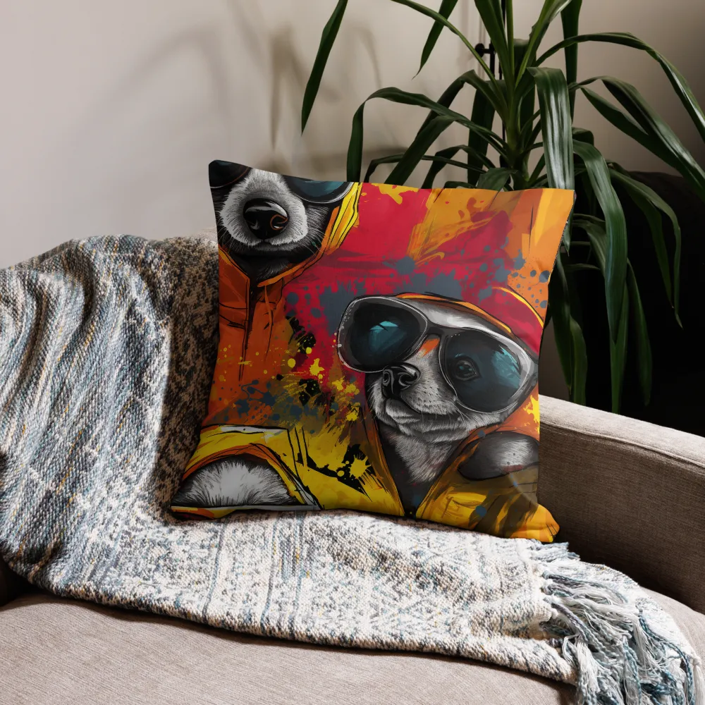 Urban Canine Vibes | Pillow | 22″×22″