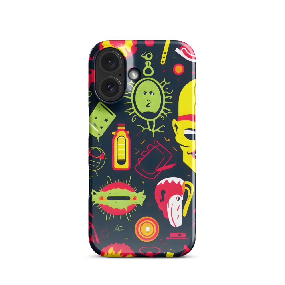 Neon Revelry: A Quirky Exploration of Modern Pop Art | Phone Case