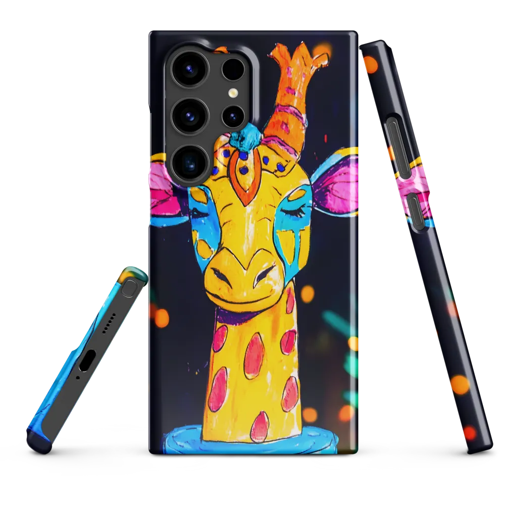 Whimsical Giraffe in Vibrant Colors