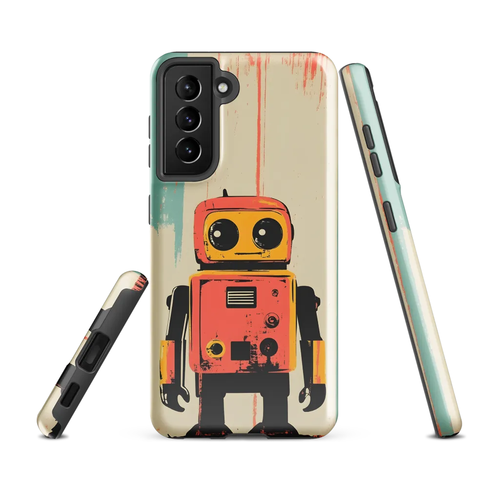 Retro Robot Charm | Phone Case |  S21 FE | Tough Case | Glossy