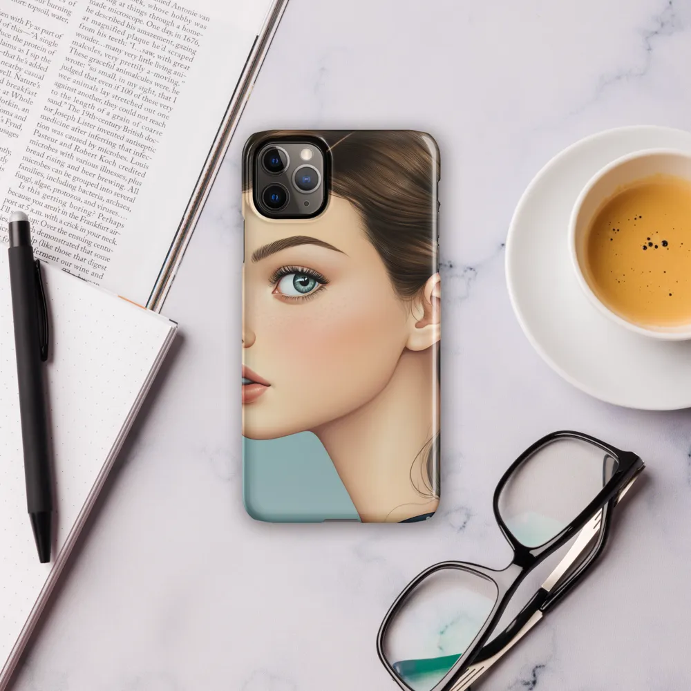 Captivating Gaze: A Modern Portrait | Phone Case |  11 Pro Max | Snap Case | Glossy