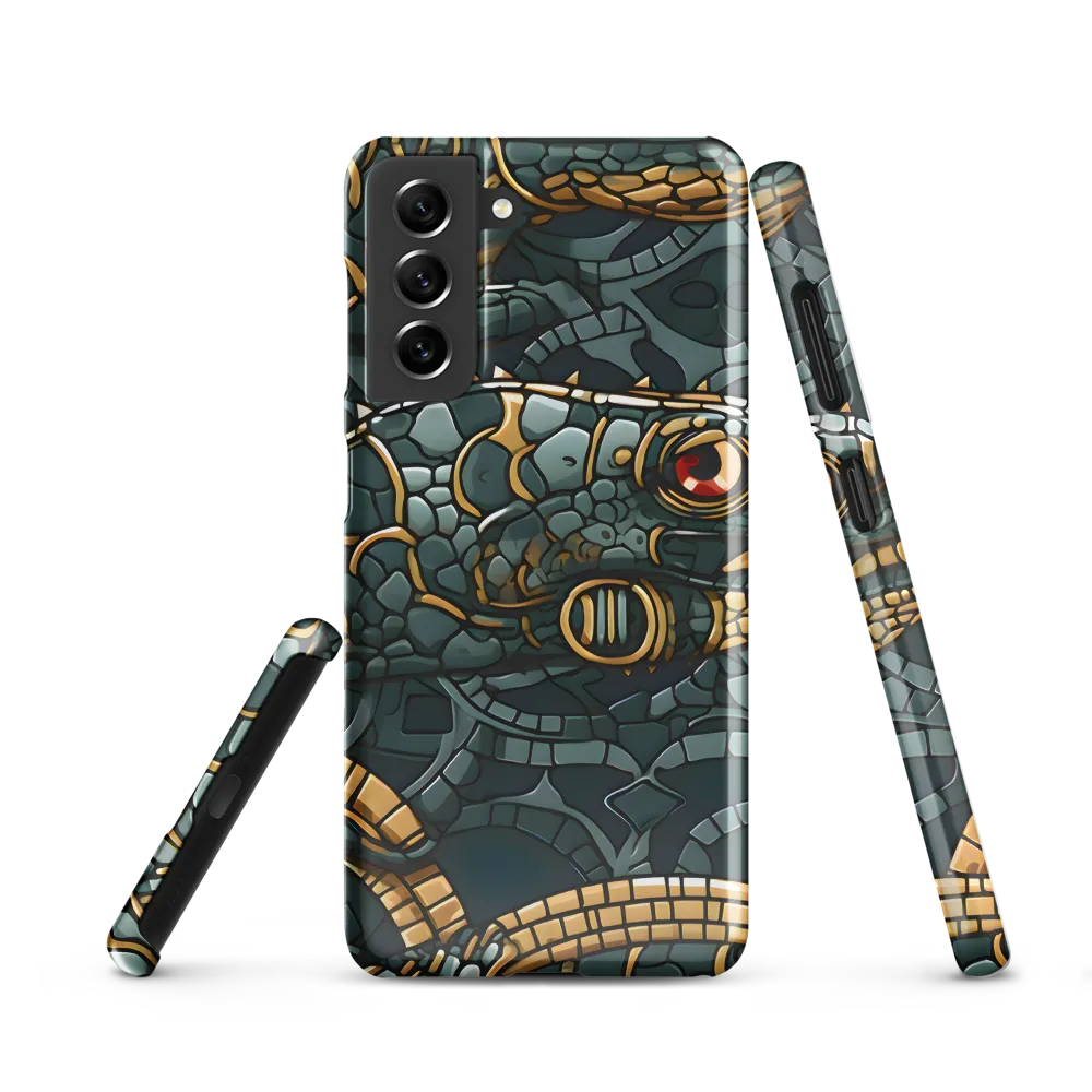 Reptilian Elegance: A Digital Art Nouveau Tapestry