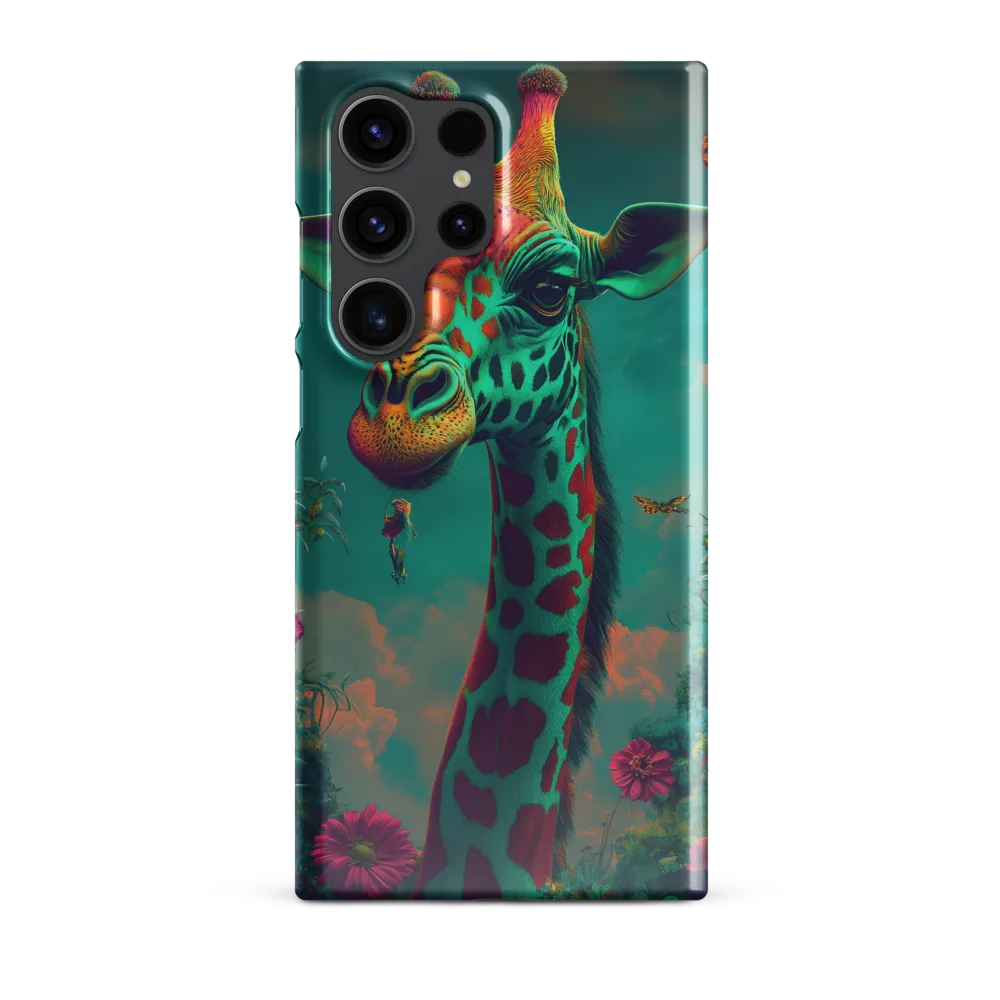 Whimsical Giraffe Among Blossoms