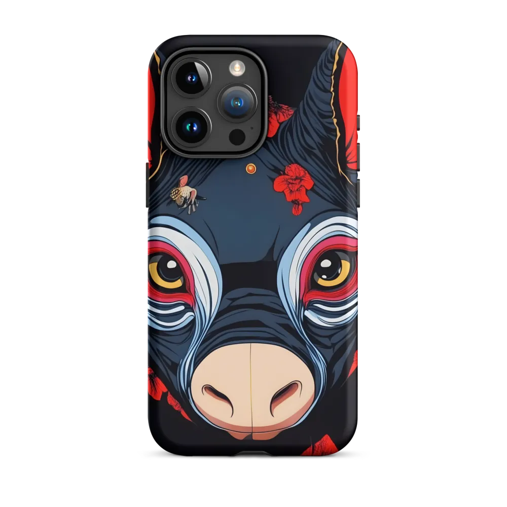 Mystical Bull with Floral Motifs