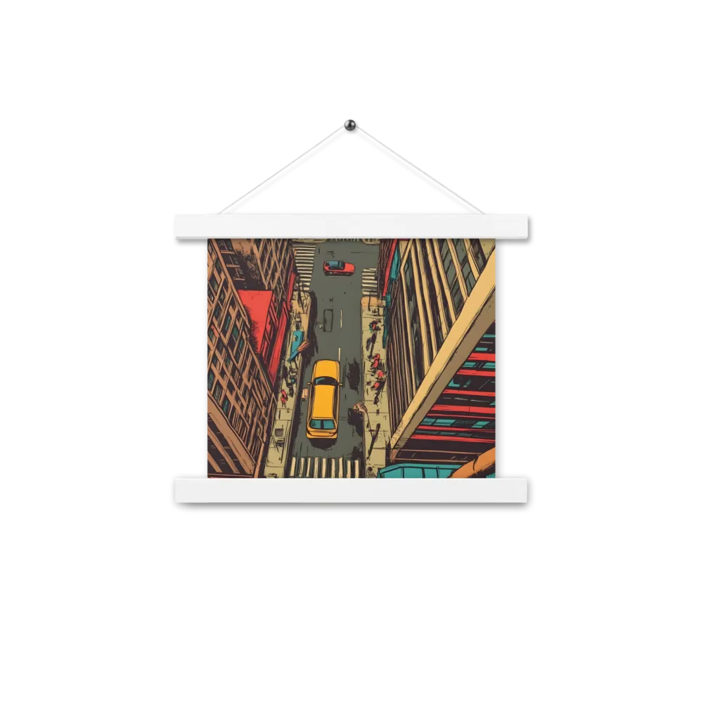 Urban Symphony | Poster With White Wood Hanger | 10″×10″