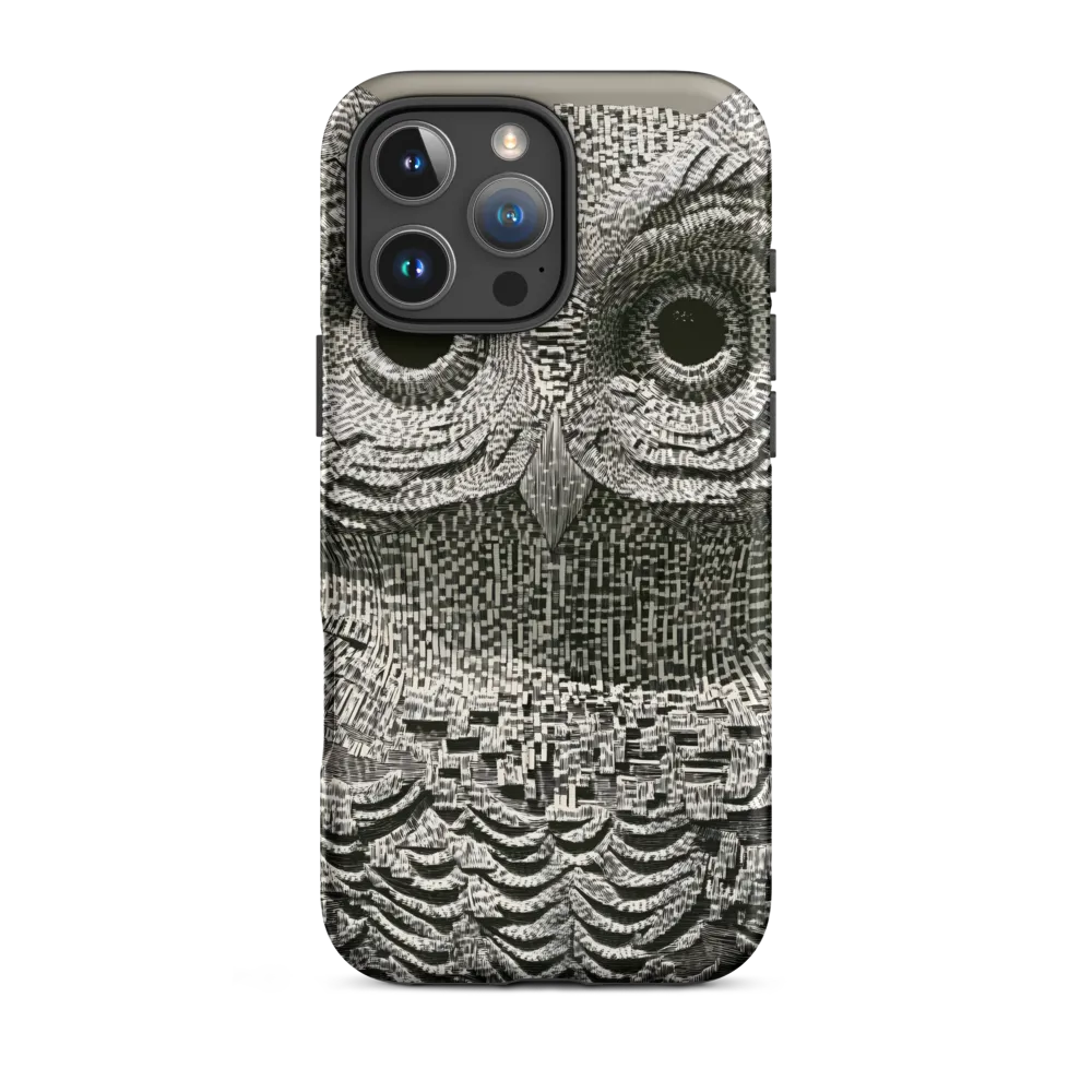 Intricate Owl of Textures | Phone Case |  16 Pro Max | MagSafe® Tough Case | Matte