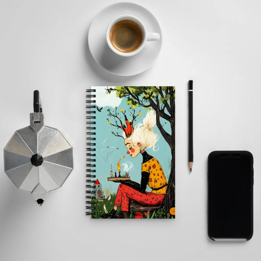 Whimsical Nature Girl | Spiral Notebook