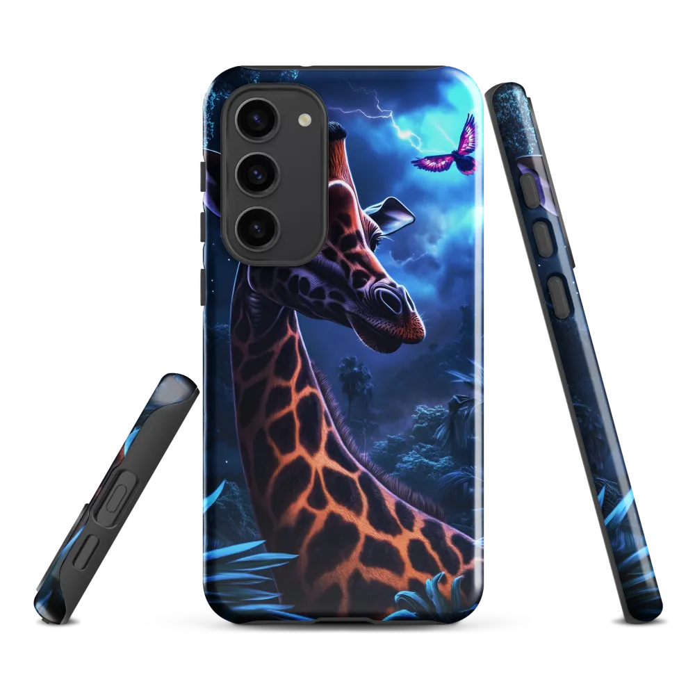 Mystical Giraffe in Twilight Jungle