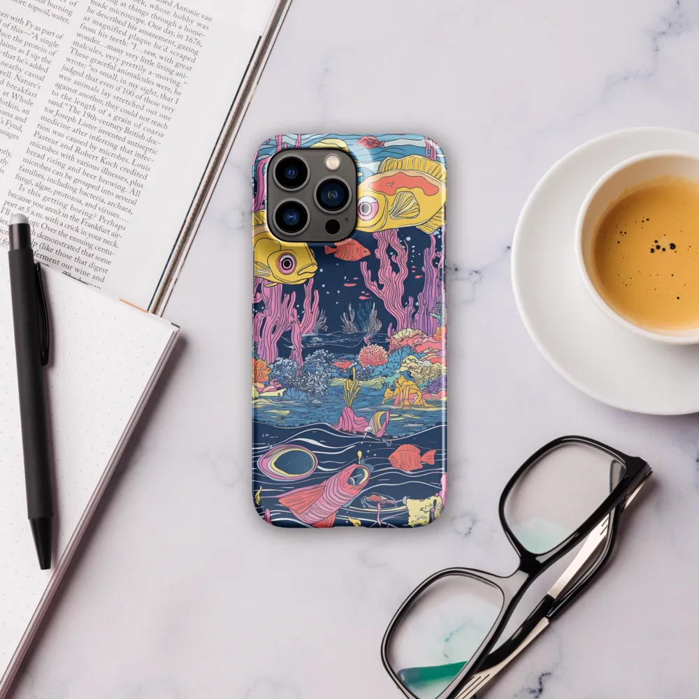 Underwater Dreamscape: A Playful Encounter | Phone Case |  14 Pro Max | Snap Case | Glossy