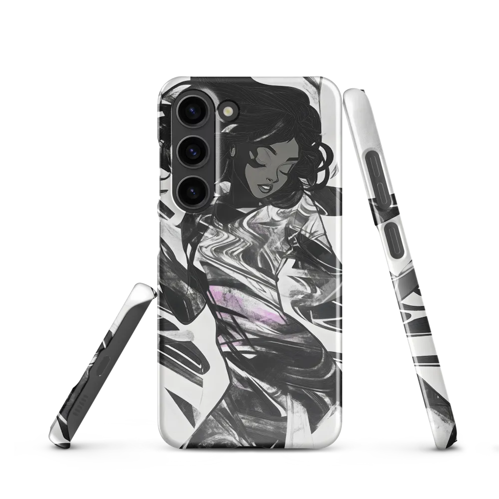 Fluid Grace: The Dance of Shadows | Phone Case |  S23 | Snap Case | Glossy