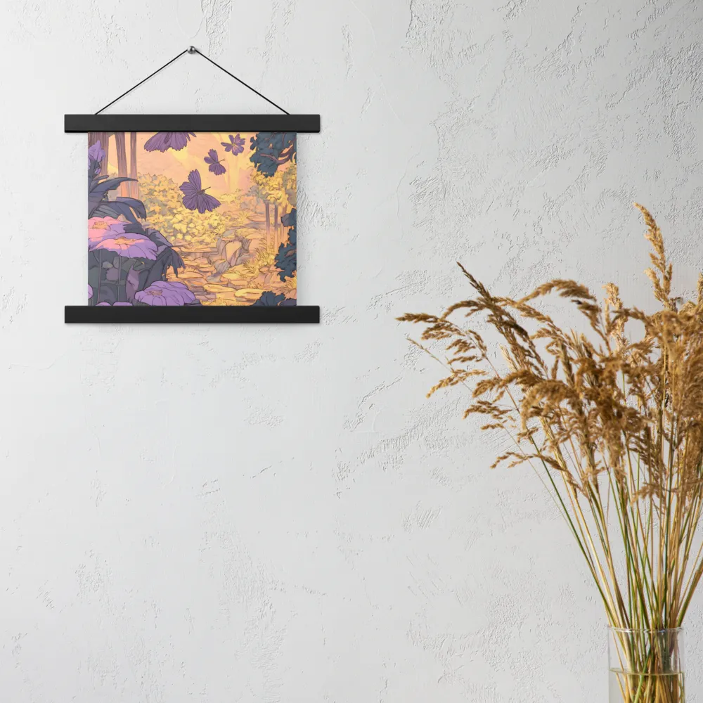 A Serene Dance of Butterflies | Poster With Black Wood Hanger | 10″×10″