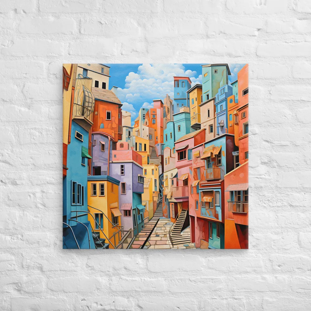 Vibrant Cityscape: A Kaleidoscope of Colors | Canvas | 28″×28″