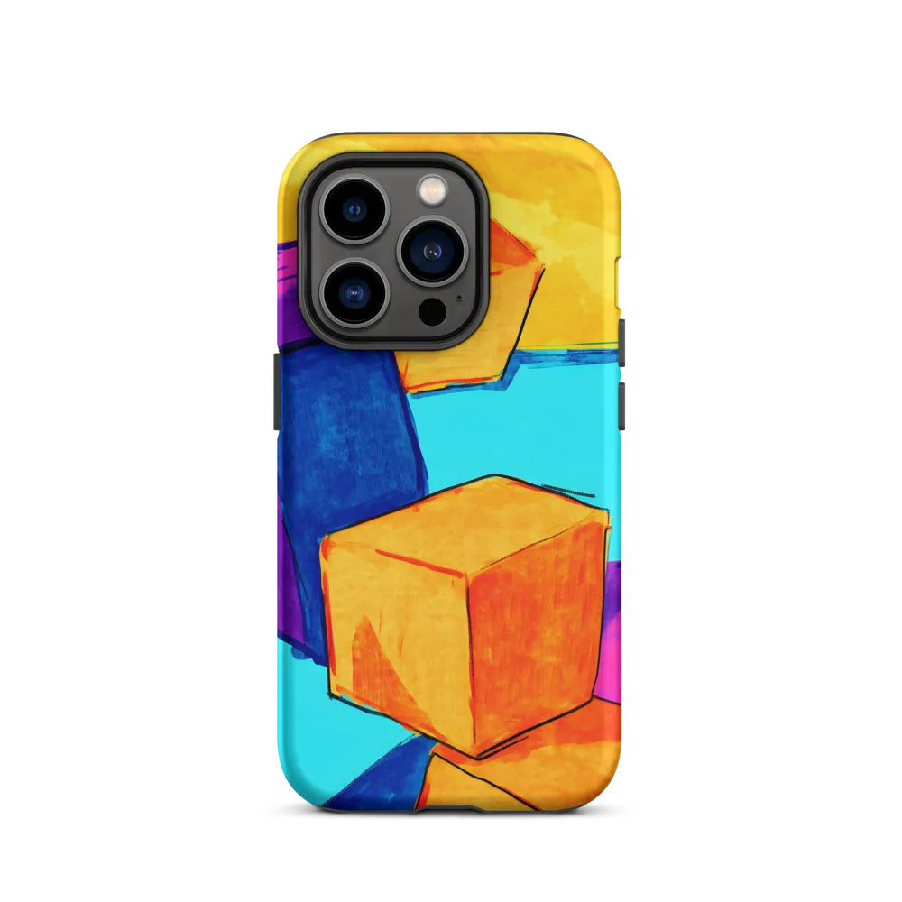Playful Cubes in Vibrant Harmony | Phone Case |  14 Pro | Tough Case | Matte