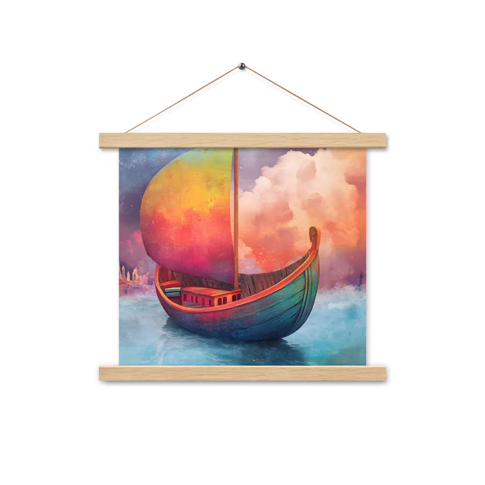 Dream Voyager | Poster With Oak Wood Hanger | 14″×14″