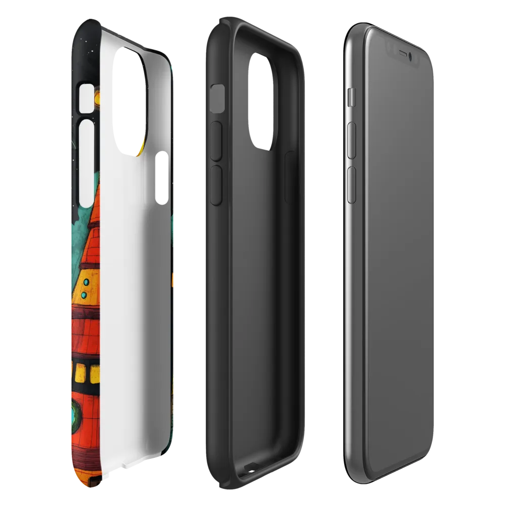 Galactic Cityscape: A Journey Through Imagination | Phone Case |  11 Pro | Tough Case | Matte