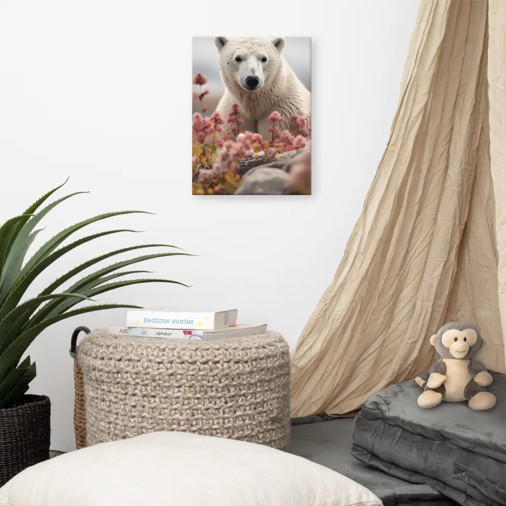 Curiosity Among Blooms: The Polar Bear
