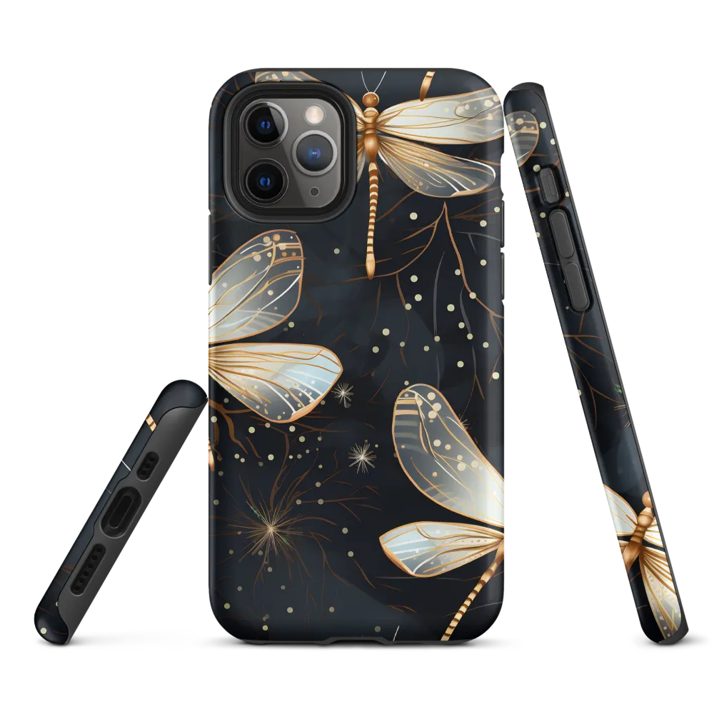 Ethereal Dance: Dragonflies in a Midnight Garden
